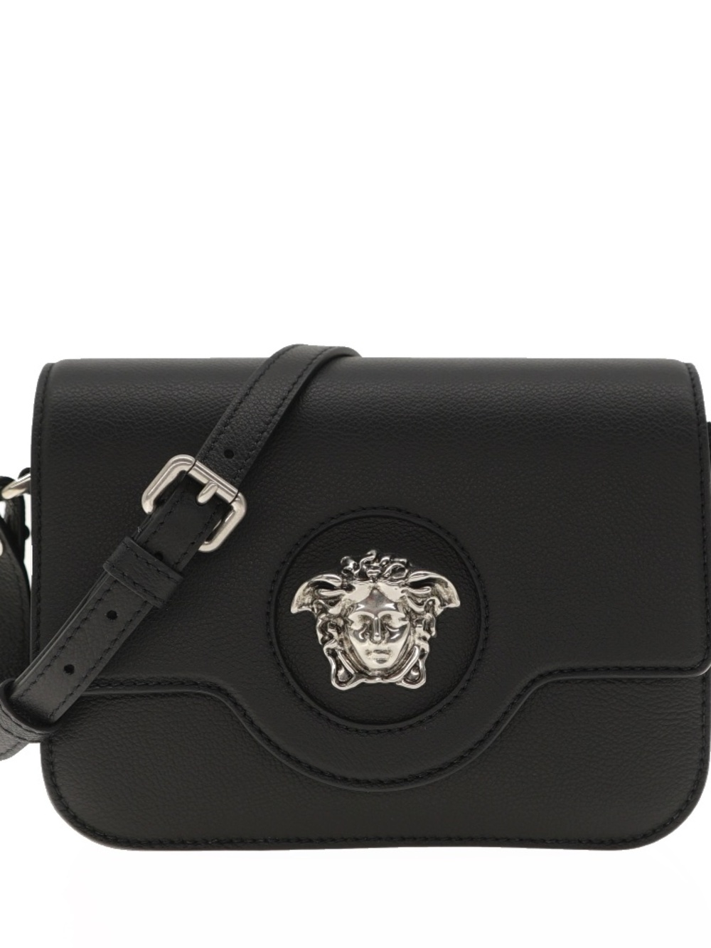 Versace Medusa Crossbody Bag Black Leather New